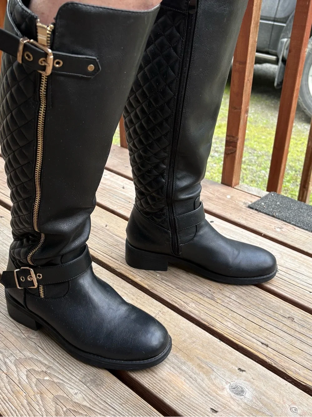 Women’s Tall Black Leather Boots